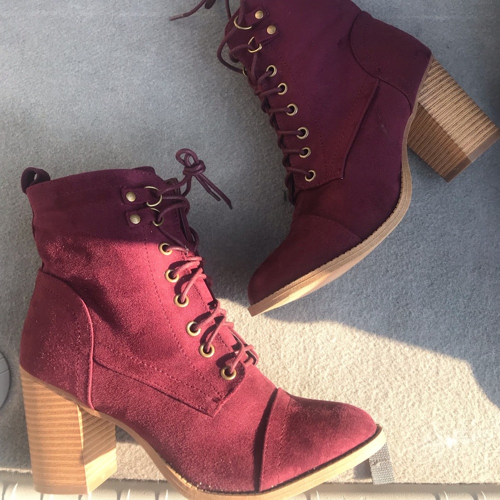 Burgundy/Purple Booties